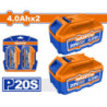 WADFOW ΣΕΤ 2τεμ ΜΠΑΤ. WLBP540 Li-ion 20V / 4Ah (WOS240685E)