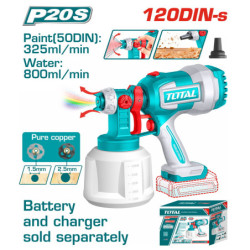 TOTAL ΠΙΣΤΟΛΙ ΒΑΦΗΣ ΜΠΑΤ. Li-ion 20V ΧΩΡΙΣ ΜΠΑΤΑΡΙΑ & ΦΟΡΤΙΣΤΗ (TSGLI2004)