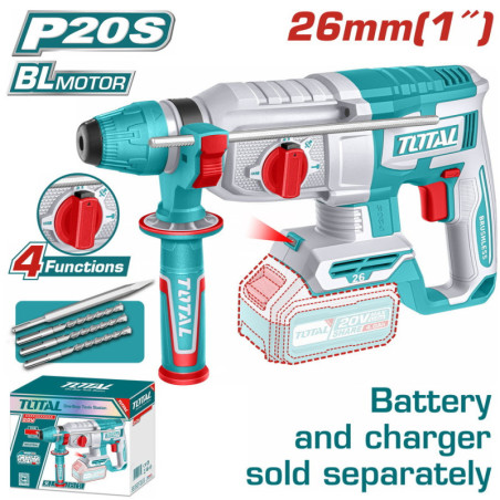 TOTAL ΕΠΑΓΓ. ΠΝΕΥΜΑΤΙΚΟ ΠΙΣΤΟΛΕΤΟ ΜΠΑΤ. Li-ion 20V / 26mm ΧΩΡΙΣ ΜΠΑΤΑΡΙΑ & ΦΟΡΤΙΣΤΗ (TRHLI20268)