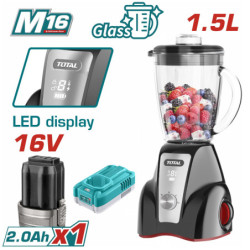 TOTAL ΜΠΛΕΝΤΕΡ ΜΠΑΤ.  Li-ion 16V / 1.5Lit / 2Ah / 1 ΜΠΑΤ (TJB052K)