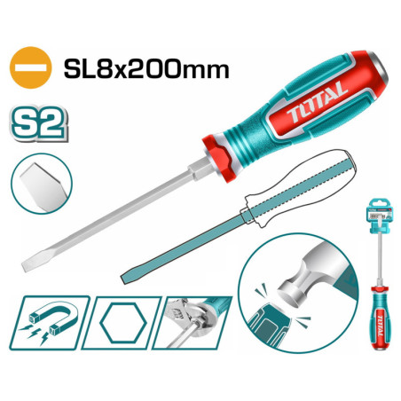 TOTAL ΕΠΑΓΓ. ΚΑΤΣΑΒΙΔΙ ΜΑΓΝ. ΧΤΥΠΗΤΟ ΙΣΙΟ SL8 X 200mm (TGTSL8200)