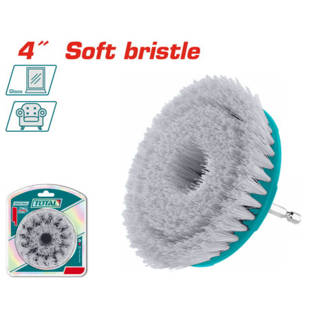 TOTAL ΕΠΑΓΓ. ΒΟΥΡΤΣΑ ΚΑΘΑΡΙΣΜΟΥ ΔΡΑΠΑΝΟΥ 1/4" - Φ-90mm ΜΑΛΑΚΗ (TACS1401)