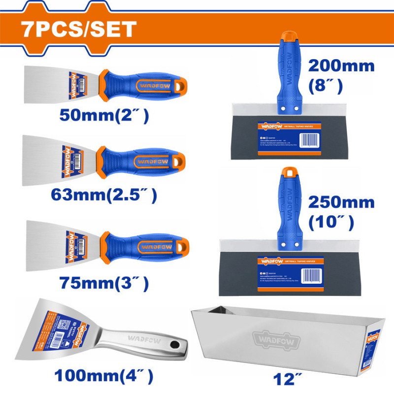 WADFOW ΣΕΤ ΣΠΑΤΟΥΛΕΣ & ΣΠΑΤΟΥΛΑΔΟΡΟΙ 7 ΤΕΜ (WPT8A07)