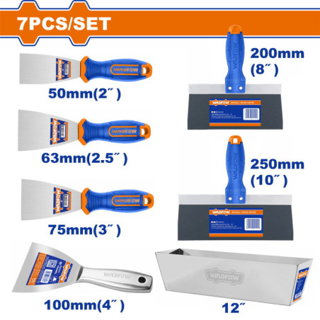 WADFOW ΣΕΤ ΣΠΑΤΟΥΛΕΣ & ΣΠΑΤΟΥΛΑΔΟΡΟΙ 7 ΤΕΜ (WPT8A07)