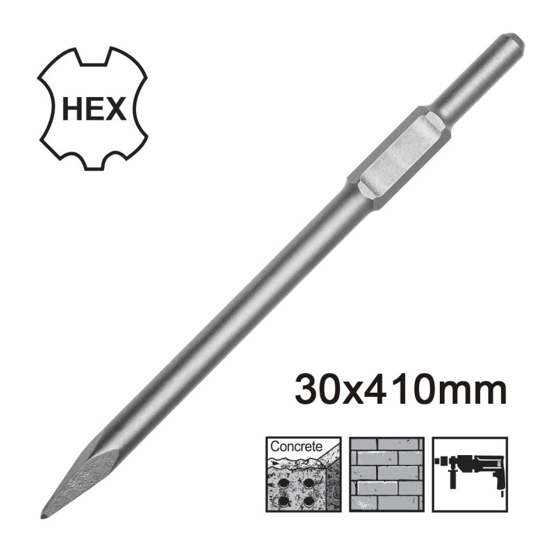 INGCO HEX Βελόνι με Κυλινδρικό Στέλεχος (DBC0314101)