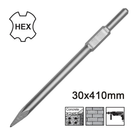 INGCO HEX Βελόνι με Κυλινδρικό Στέλεχος (DBC0314101)