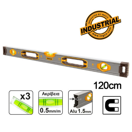 INGCO Αλφάδι Μαγνητικό 120cm (HSL38120M)