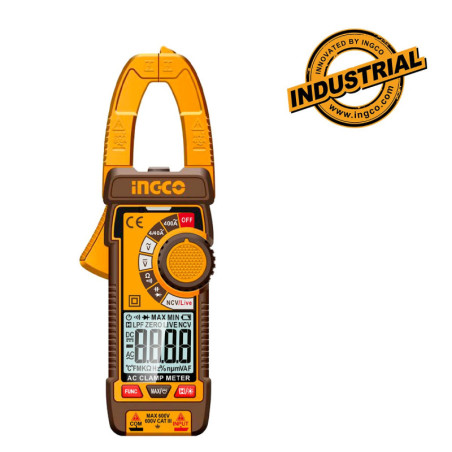 INGCO Αμπεροτσιμπίδα Ψηφιακή 400A AC/DC/ True RMS/ NCV με Ακροδέκτες (DCM62001)