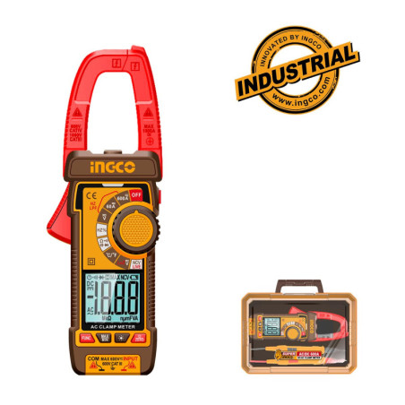 INGCO Αμπεροτσιμπίδα Ψηφιακή 600A AC/DC/ True RMS/ NCV/ LPF/VFC με Ακροδέκτες (DCM66002)