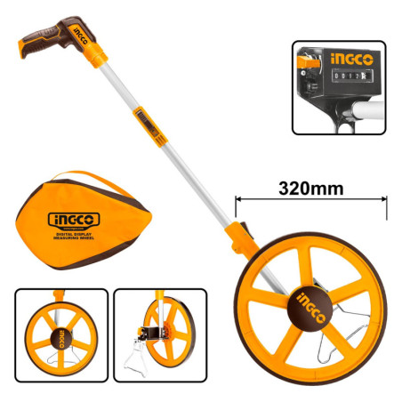 INGCO Αναλογικός Μετρητής Αποστάσεων Ρόδα  0-9999.9m (HDMW45)