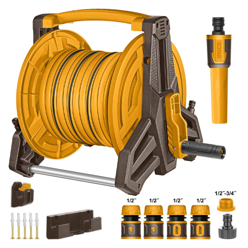 INGCO Ανέμη Ποτίσματος Τοίχου με Λάστιχο 20m (HHR20124)