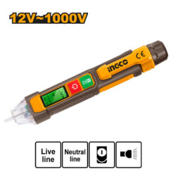 INGCO Ανέπαφο Δοκιμαστικό Τάσης AC 12-1000V/ Φακός led / Οθόνη led (VD210003)