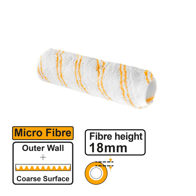 INGCO Ανταλλακτικό Εξάρτημα Ρολού Βαφής Μακριά Τρίχα 9" (HRC3323018)