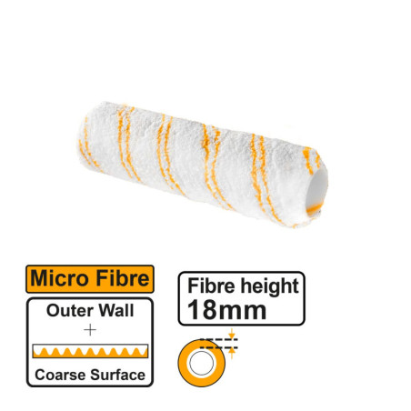 INGCO Ανταλλακτικό Εξάρτημα Ρολού Βαφής Μακριά Τρίχα 9" (HRC3323018)