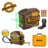 INGCO Αυτοαλφαδιαζόμενο Πράσινο Laser Σταυρού + ΔΩΡΟ Μετροταινία 5m Σετ (HLL680081-1)