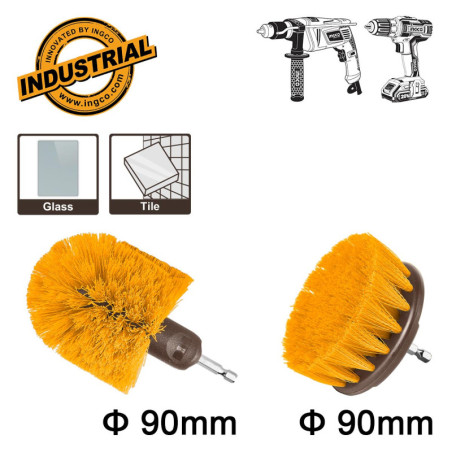 INGCO Βούρτσες Καθαρισμού Δραπάνου Σετ 2 τεμ. (Μέτριες) (WCBM2335)