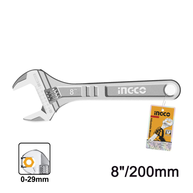 INGCO Γαλλικό Κλειδί 200mm (HADW131082)