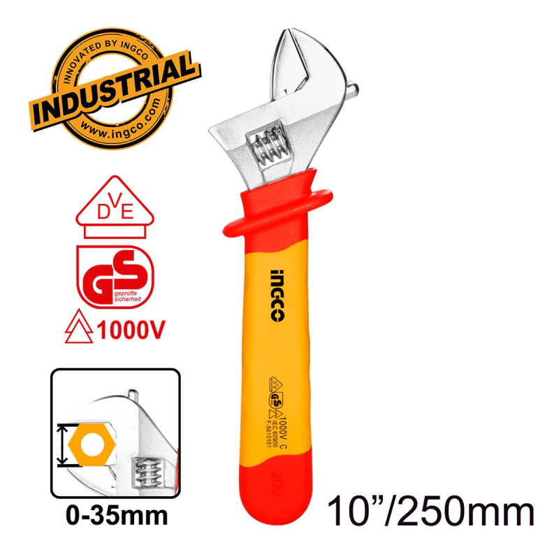 INGCO Γαλλικό Κλειδί Ηλεκτρολόγου VDE 250mm (HIADW101)