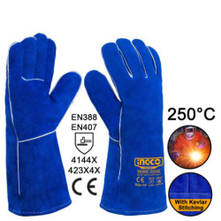 INGCO Γάντια Δερμάτινα Μακριά Ηλεκτροσυγκολλητών XL 14" 250°C (HGVW03-XL)