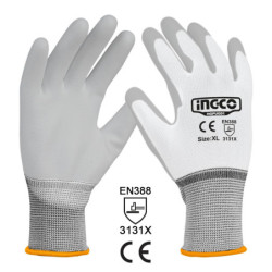 INGCO Γάντια Εργασίας PU XL (HGPUG01-XL)