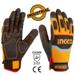 INGCO Γάντια Μηχανικών με Ενισχυμένη Επένδυση XL (HGMG02-XL)