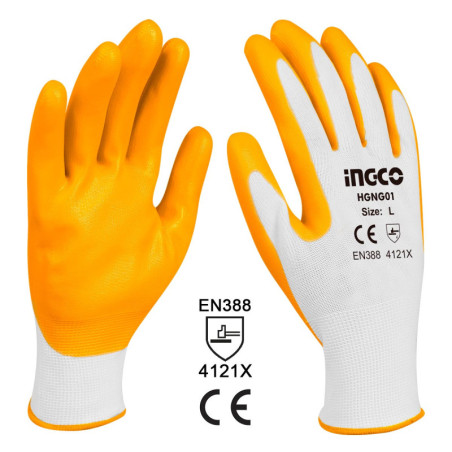 INGCO Γάντια Νιτριλίου L (HGNG01-L)