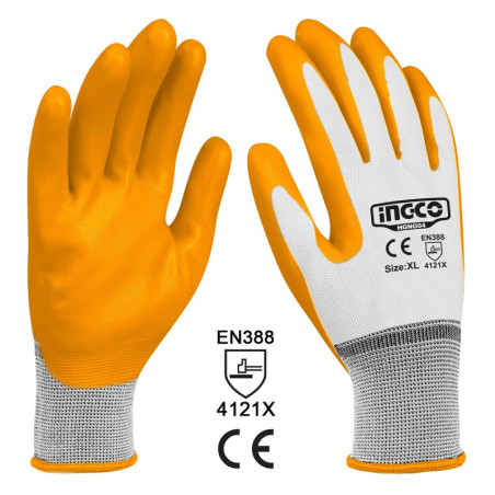 INGCO Γάντια Νιτριλίου XL (HGNG04-XL)