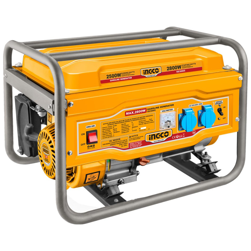 INGCO Γεννήτρια Βενζίνης με Σταθεροποιητή AVR 2.8kW  3.5kVA  7HP (GE30005)