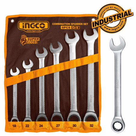 INGCO Γερμανοπολύγωνα Καστάνιας Σετ 6 τεμ. (HKSPAR1061)