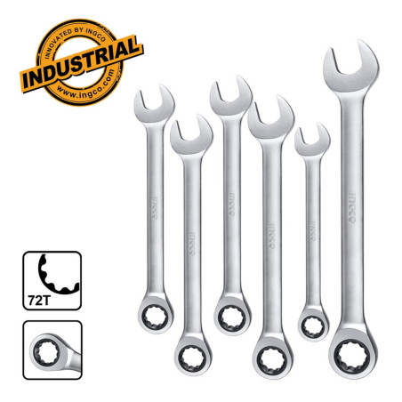 INGCO Γερμανοπολύγωνα Καστάνιας Σετ 6 τεμ. (HKSPAR1062)