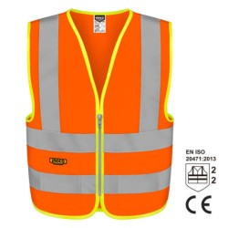 INGCO Γιλέκο Εργασίας με Ανακλαστικές Ταινίες Πορτοκαλί XL (RV82XL)