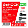 GeHOCK Δεματικά σε Μαύρο Χρώμα 9x750mm 100 τεμ. GeHOCK (190750)