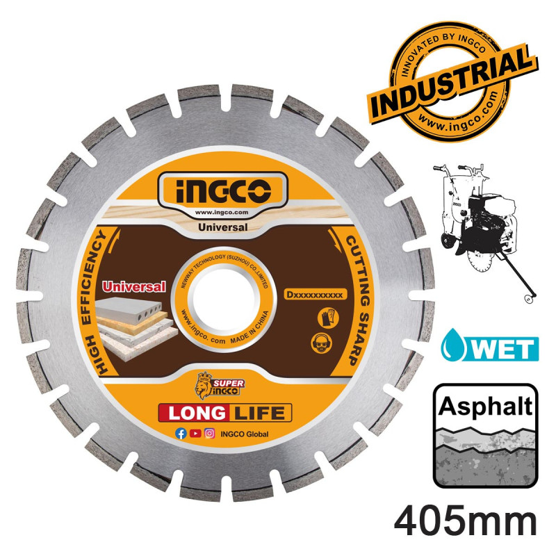INGCO Διαμαντόδισκος Ασφάλτου 405mm (DMD064051)