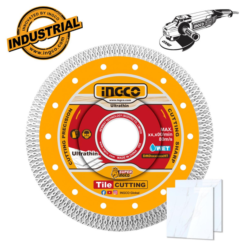 INGCO Διαμαντόδισκος Λεπτός Δομικών Υλικών 230mm x 2mm (DMD082301HT)