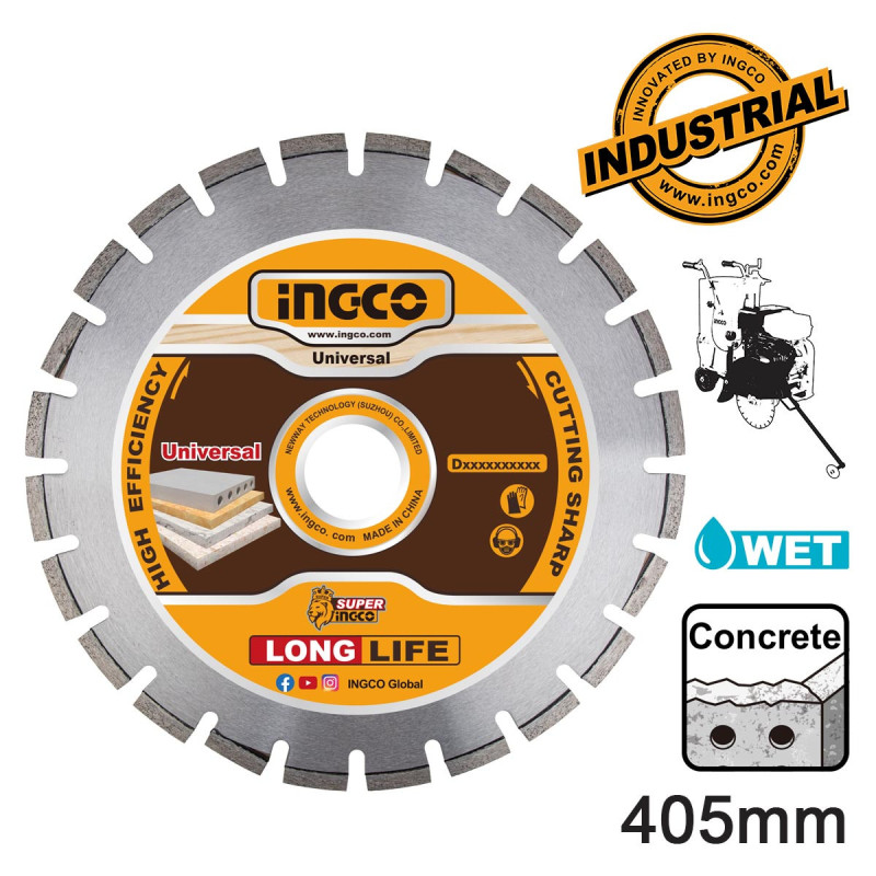 INGCO Διαμαντόδισκος Μπετού 405mm (DMD044052)