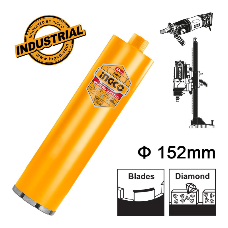 INGCO Διαμαντοκορώνα Μπετού Kαροτιέρας 152mm (DCB581528)