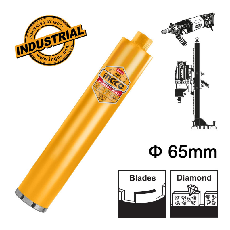 INGCO Διαμαντοκορώνα Μπετού Kαροτιέρας 65mm (DCB580658)