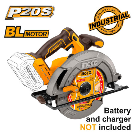 INGCO Δισκοπρίονο Μπαταρίας 20V Li-Ion SOLO Φ 185mm (CSLI1851)