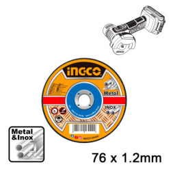 INGCO Δίσκος Κοπής Σιδήρου INOX 76mm x 1.2mm (MCD30176)