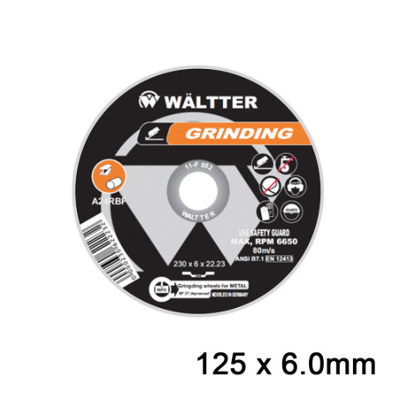 WÄLTTER Δίσκος Λείανσης Σιδήρου / INOX WALTTER 125x6.0mm (1256022)