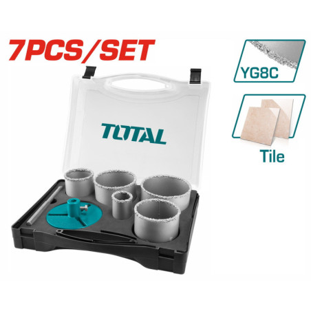 TOTAL ΣΕΤ ΠΟΤΗΡΟΤΡΥΠΑΝΑ ΠΛΑΚΙΔΙΩΝ 7ΤΕΜ (TACSH2071)