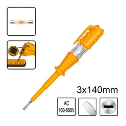 INGCO Δοκιμαστικό Κατσαβίδι 3x140mm AC 100-500V (HSDT1408)