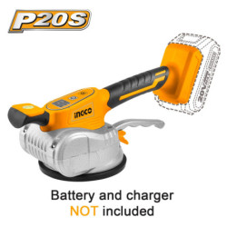 INGCO Δονητής Βεντούζα Πλακιδίων Μπαταρίας 20V Li-Ion SOLO Φ 125mm 50kg (CTVLI2010)