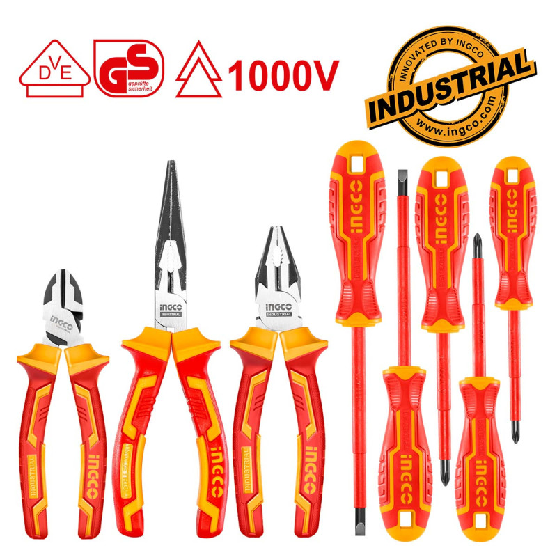 INGCO Εργαλεια Ηλεκτρολόγου VDE Σετ 8 τεμ. (HKIST3081)