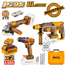 INGCO Εργαλεία Μπαταρίας 20V Li-Ion Σετ 3 τεμ. (COSLI241198E)