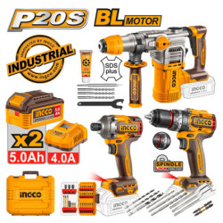 INGCO Εργαλεία Μπαταρίας 20V Li-Ion Σετ 3 τεμ. (COSLI250693E)