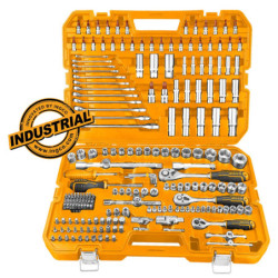 INGCO Εργαλεία Χειρός και Καρυδάκια 1/4" - 1/2" - 3/8" Σετ 216 τεμ. (HKTHP22161)