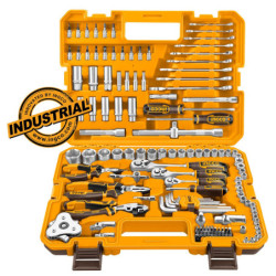 INGCO Εργαλεία Χειρός και Καρυδάκια 1/4"-1/2"-3/8'' Σετ 135 τεμ. (HKTHP21351)