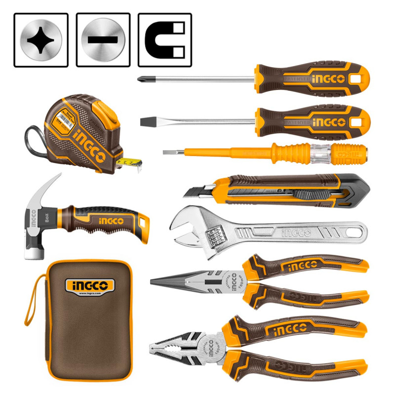INGCO Εργαλεία Χειρός Σετ 9 τεμ. (HKTH20809)