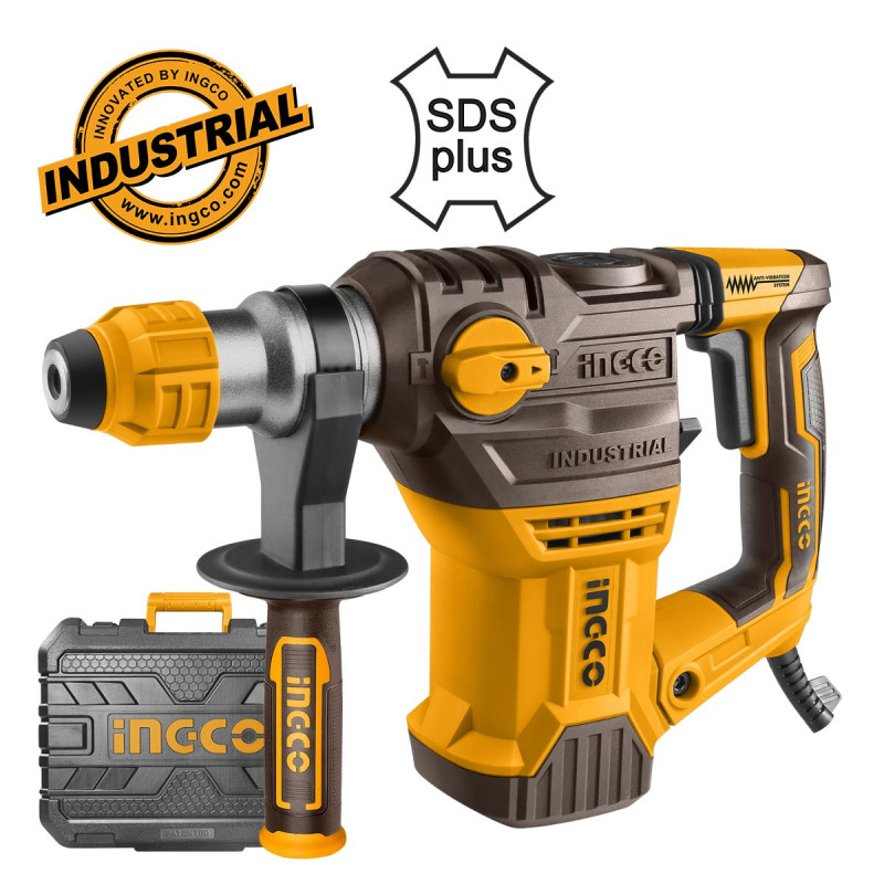 INGCO Ηλεκτρικό Πιστολέτο Περιστροφικό Κρουστικό 1500W SDS Plus 6.5kg (RH150028)